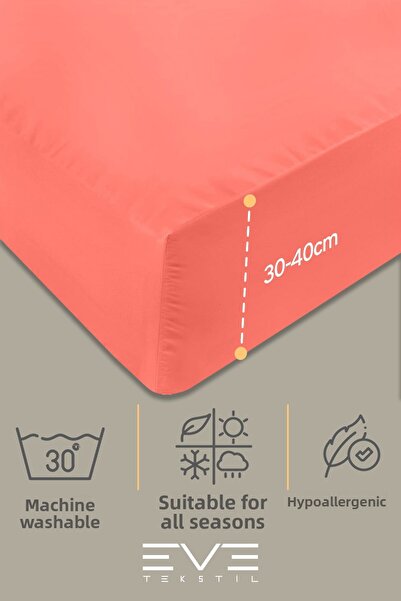 Eve Tekstil Single Rainforce Fabric Elastic Sheet and Pillow Case Set