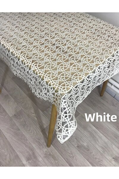 Blue Home Lux Lace Look Erasable Non-Slip Liquid-Proof Non-Perforated Pvc Tab...