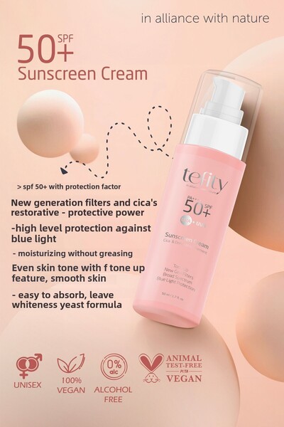 tefity معادل لون مضاد للشيخوخة - كريم واقي من الشمس واسع الطيف بمعامل حماية 5...