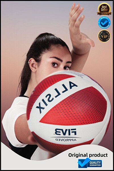 OverPazar Professional Volleyball Ball Fıvb Approved Volleyball Ball - White / Red