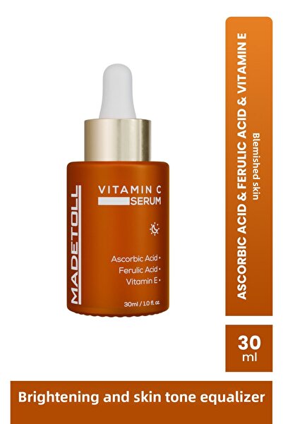Madetoll سيروم فيتامين سي 30 مل - تفتيح ومعادل لون البشرة، حمض الأسكوربيك حمض...
