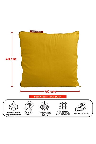 XPERMATE Yellow Tv Blanket Pillow - 145X205 Throw Pillow Welsoft, Airplane Pillow & Travel Pillow