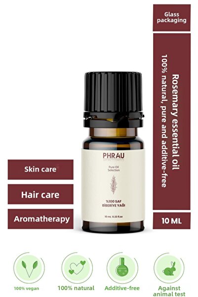 Phrau 10 مل زيت إكليل الجبل العطري النقي والطبيعي 100%