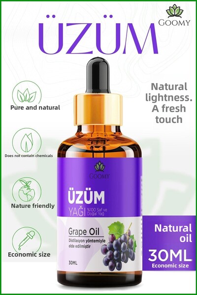 GOOMY Grape Seed Oil Cold Pressed 100% Natural Herbal Fixed Oil Grape Seed Oi...