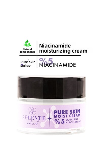 Polente Natural Pure Skin Moist Cream – Feuchtigkeitscreme mit 5 % Niacinamid...