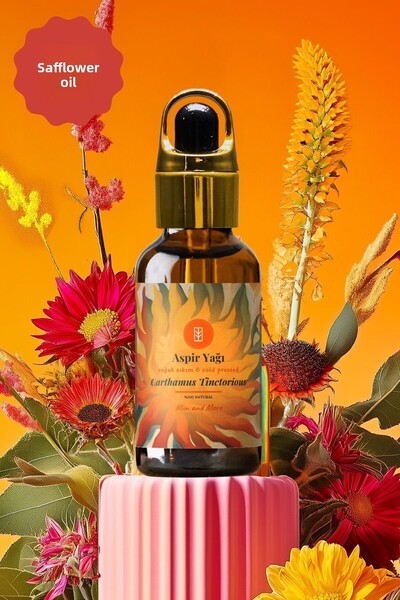 Mim and More Safflower Oil - Cold Pressed 100% Pure Natural, 50ml