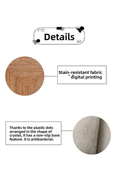 Decomia Home Ψηφιακό αντιολισθητικό διπλό μοντέρνο χαλάκι μπάνιου Διακόσμηση μπάνιου (40x60+60x90 cm)