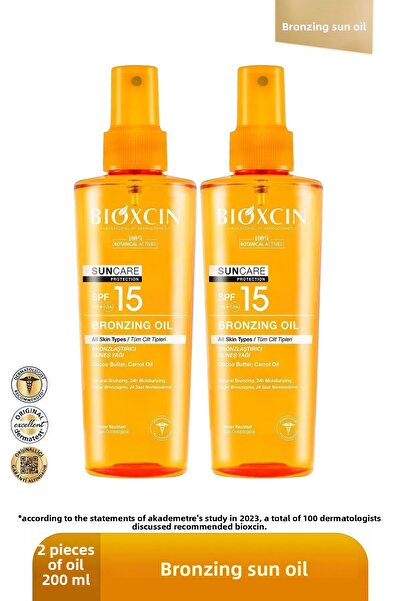 Bioxcin Sun Care Bronzing Oil Spf15 200 ml 2 Pieces