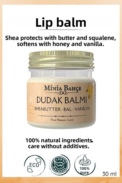 Minia Bahçe Bitki ve Sanat Atölyesi مرطب الشفاه بالعسل والفانيليا – نقي وطبيع...