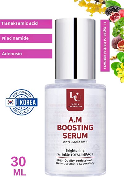 W. Skin Laboratory سيروم معزز للعيوب + سيروم مضاد للشيخوخة لتبييض النياسينامي...