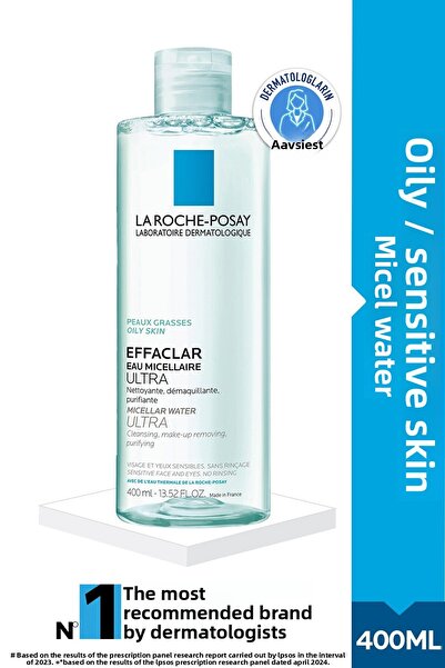 La Roche Posay ماء ميسيلار إيفاكلار 400 مل - للبشرة الدهنية/الحساسة