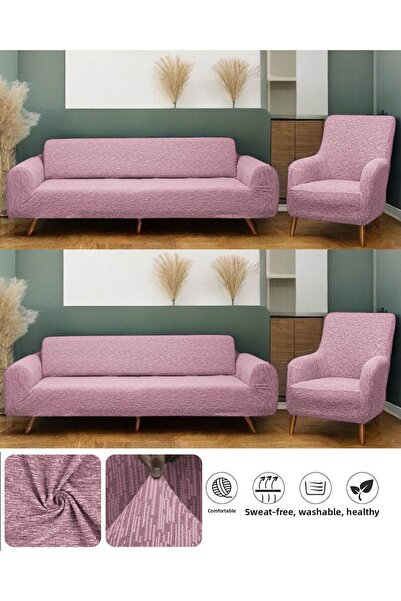 bibaha Jacquard 3 3 1 1 Set de huse pentru canapea cu model și elastic - Husă...