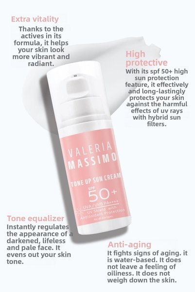 Valeria Massimo SPF 50 Brightening and Skin Tone Evening High Protection Facial Sunscreen 50 ml