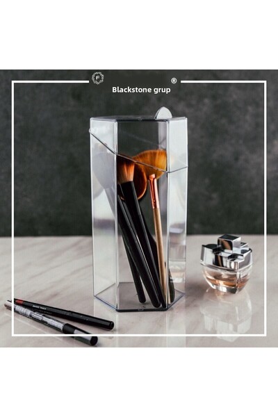 F BLACKSTONE منظم مكياج - غطاء سداسي وحامل فرشاة