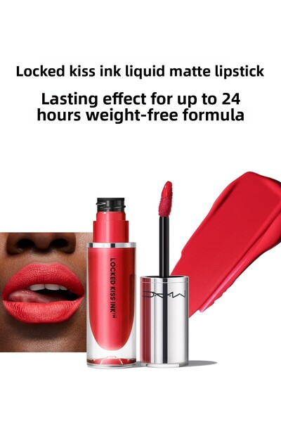 M.A.C أحمر الشفاه السائل غير اللامع من Locked Kiss Ink 24hr - روبي True - 4 م...
