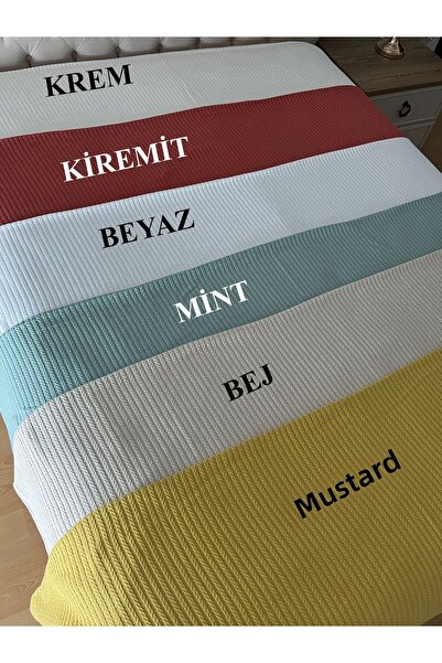 Zeren Home Single Cotton Pique Set with Hair Braid Model - Fitted Sheet 160 X 220 cm