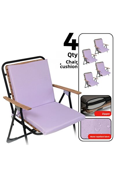 XPERMATE Pernă pentru scaun cu spătar din 4 piese cu fermoar 40x40 Pernă pentru scaun cu spătar Liliac