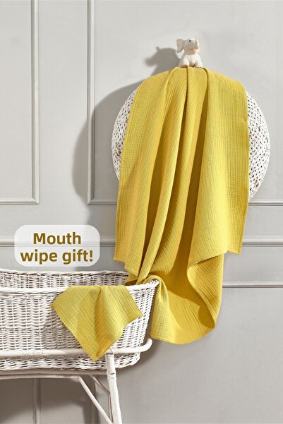 Minelya Home Collection بطانية أطفال من الموسلين العضوي 100% مكونة من 4 طبقات...