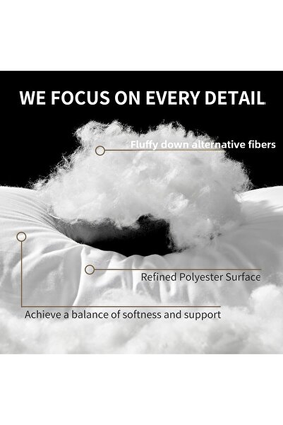 İz Concept Iz Basic 2 Pieces Economical Silicone Pillow Sleeping Pillow Nonwonen Interlining Fabric 600GR Medium Form 50x70 cm