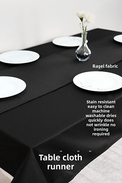 sevilya Smooth Set Tablecloth and Runner Set Table Cloth Dowry Set (Tablecloth and Runner)