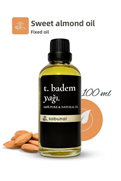sabunal Sweet Almond Oil 100 ml - Skin and Hair Compatible Moisturizing Oil