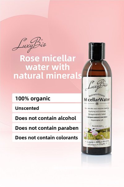 Luxy Bio 3-Piece Cleansing and Purifying Natural Rose Skin Care Set