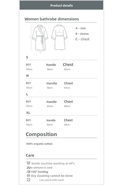 Ecocotton Muna Women's Bathrobe - 100% Organic Cotton, Green-Terra Inject