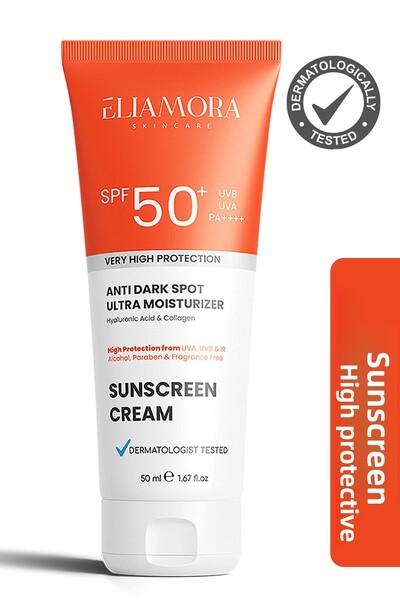 eliamora كريم شمسي مكثف مضاد للعيوب +50 عامل حماية من الشمس