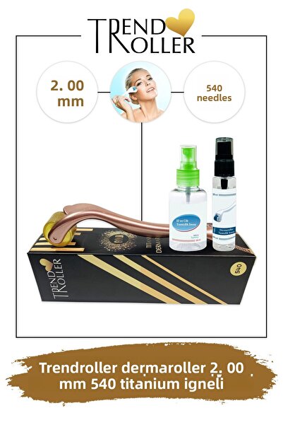 Trendroller Dermaroller 2.00mm Titanium 540 Needle Original Derma Roller