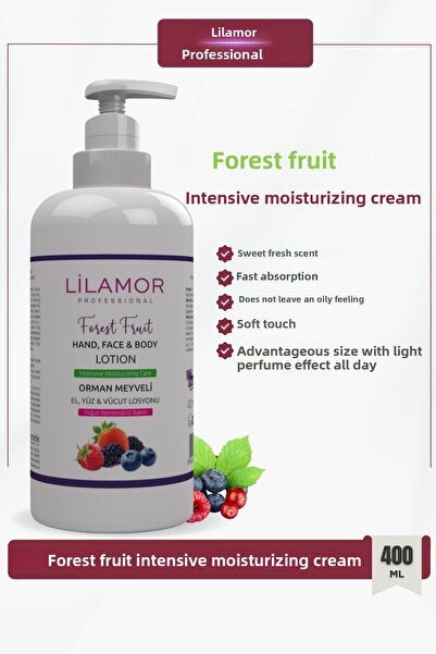 Lilamor لوشن لليدين والوجه والجسم بفاكهة الغابة 400 مل