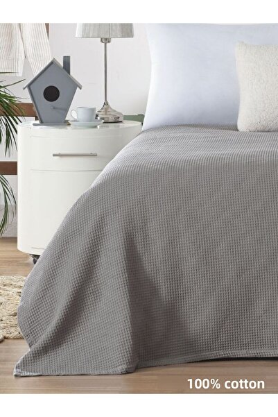 VESSİNOHOME Pike Single 100% Cotton Waffle Patterned Bedspread Hotel Type Luxury Pike White/coloured