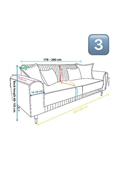 EJMEL Jacquard Stick Pattern Elastic Sofa Cover Elastic Sofa Cover, Sofa Cover Set 3-3-1-1