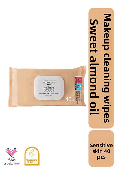 BYPHASSE , Byphasse, Cleansing Wipes, For Face, 40 pcs