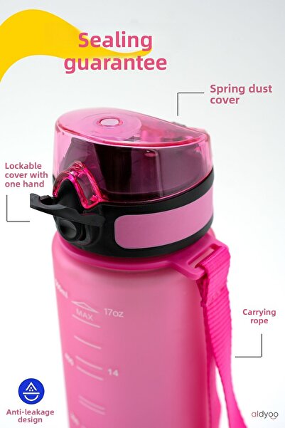 Lumie Tritan 500ml Bpa Fragrance - No Leakage Water Bottle, Motivational