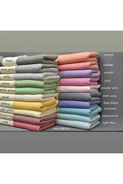 Loova Peshtemal Towel Beach Towel 100% Cotton Fringed Diamond Pattern 90 * 18...