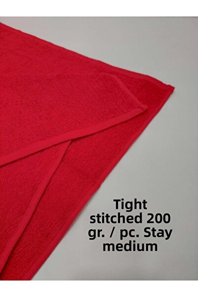 Mef Collection 12-Pack Red Hairdresser Barber Towels 50X90 |   Professional Hair Towel Economical Set