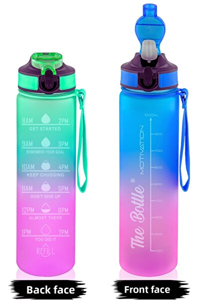 Comprox 1 Lt Water Bottle with Motivational Sticker Sports Water Bottle Gym Water Bottle Water Bottle No Bpa Water Bottle