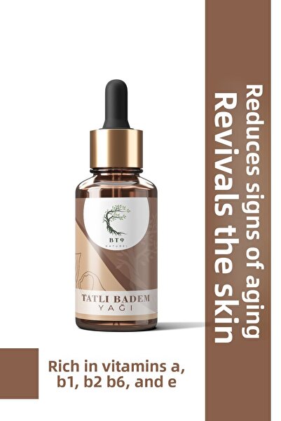 BT9 NATUREL زيت اللوز الحلو النقي 100% - معصور على البارد