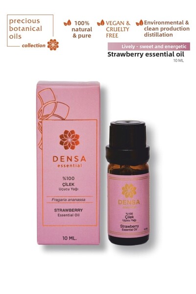 Densa Essential زيت الفراولة النقي والطبيعي 100%، 10 مل، موزع عطري، شمعة عطري...