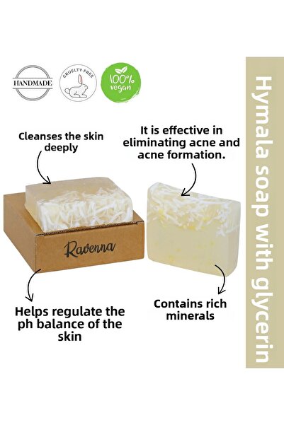 RAVENNA صابون جليسرين طبيعي مصنوع يدويًا بملح الهيمالايا