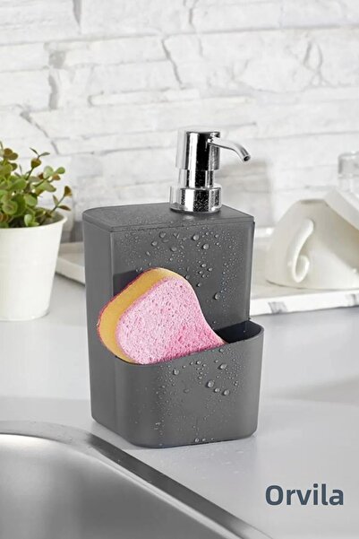 Orvila موزع الصابون السائل الذكي وموزع المنظفات - مع وعاء إسفنجي، 650 مل