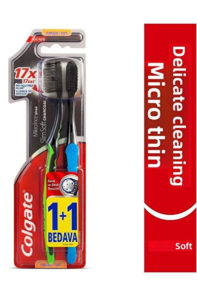 Colgate Brand: Toothbrush Micro Fine Black Soft 2-Piece Category: Manual Toothbrush