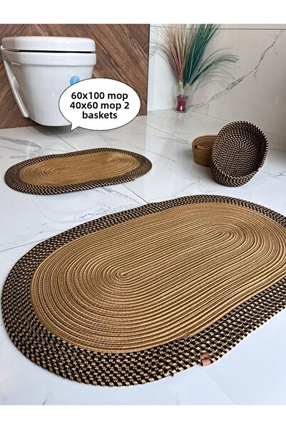 Namteks Σετ μπάνιου 40x60-60x100 με δύο πατάκια, 2 καλάθια και δώρο