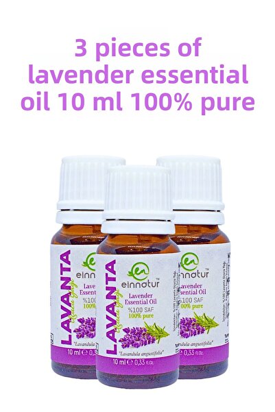 EinNatur زيت اللافندر العطري - 10 مل، 3 قطع، لافاندولا أنجوستيفوليا، لينالول وأسيتات ليناليل
