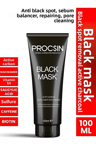 PROCSIN Blackhead Remover Black Mask with Activated Charcoal 100ML