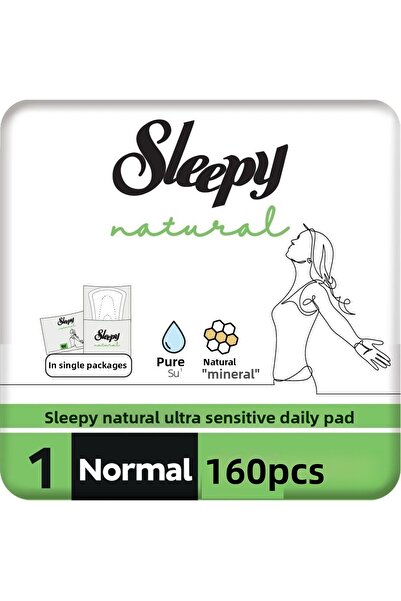 Sleepy فوط يومية عادية - طبيعية فائقة الحساسية، 160 قطعة