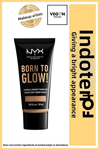 NYX Professional Makeup كريم أساس - Born To Glow!كريم أساس مشع بشكل طبيعي 12 ...
