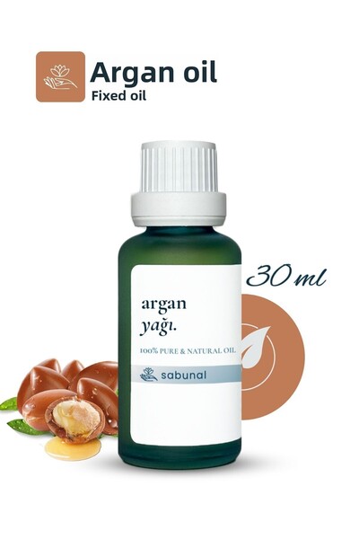 sabunal زيت الأرغان 30 مل - زيت عشبي للعناية بالشعر والبشرة