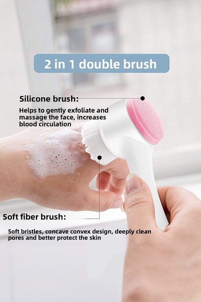 Fresh Moon Face Washing Brush - Skin Cleansing Apparatus - Silicone Peeling - Blackhead Purifying