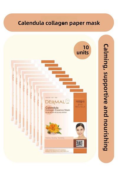 Dermal 10 Calming and Nourishing Collagen Mask with Calendula Extract